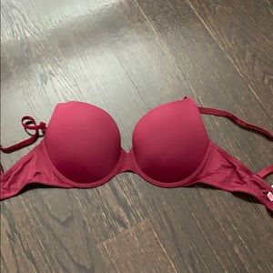 VS PINK Maroon Wear Everywhere Push-up Bra